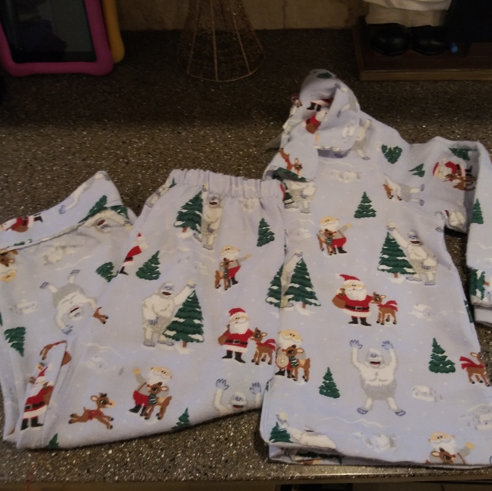 Size 4 Pottery Barn Kids Rudolph pajamas